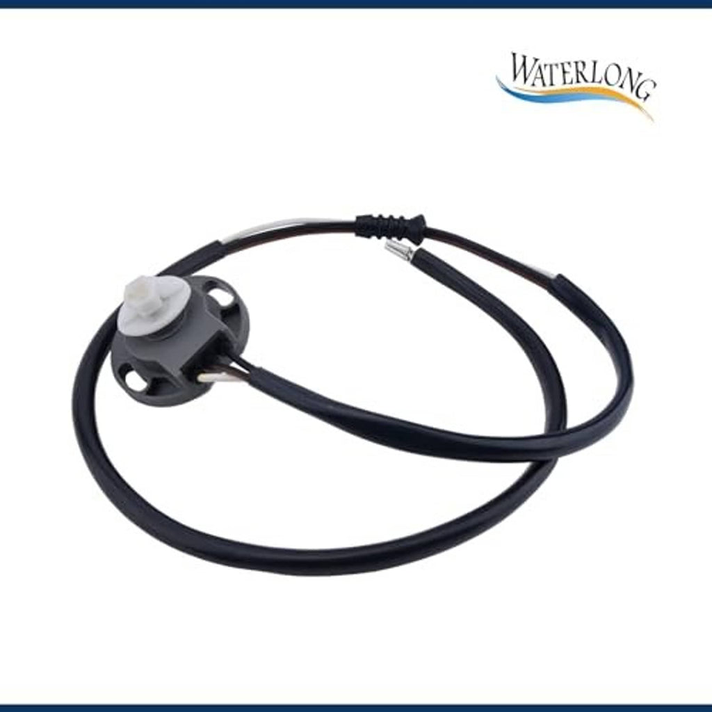 Cable harness with gray sensor mount, black wiring, and a ribbed plug end