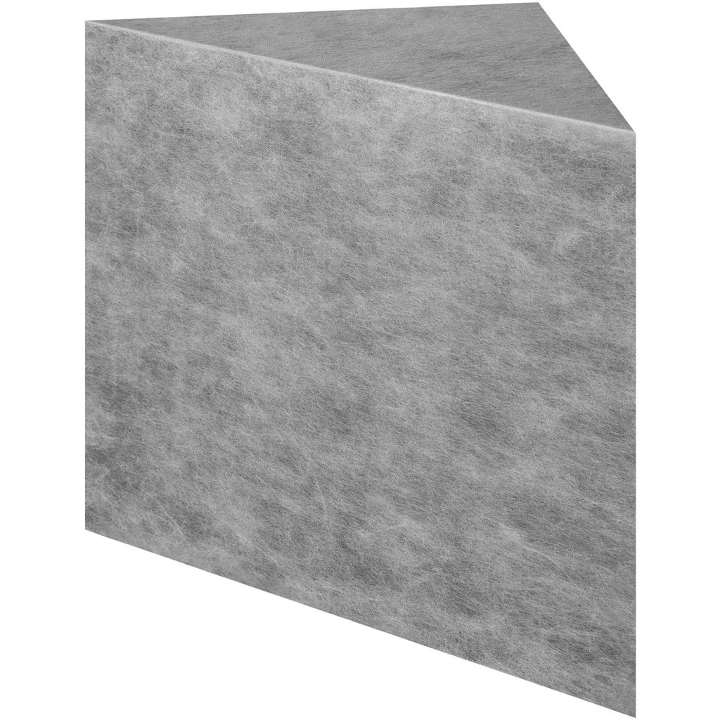 Triangular ready-to-tile shower bench board seat, gray, textured surface