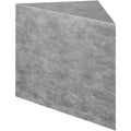 Triangular ready-to-tile shower bench board seat, gray, textured surface