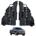 Front bumper bracket set of 2, black plastic left and right side pieces