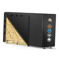 Black 600D firewood rack cover with reinforced panels and corner grommets