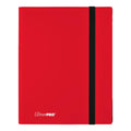Ultra PRO 9-pocket binder in apple red with black center spine