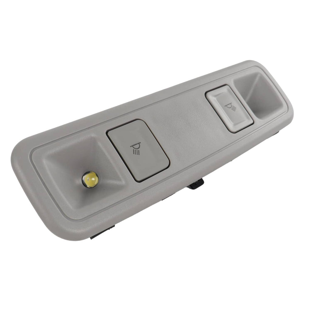 Gray rear dome light lamp with window rocker switches and lens cutouts