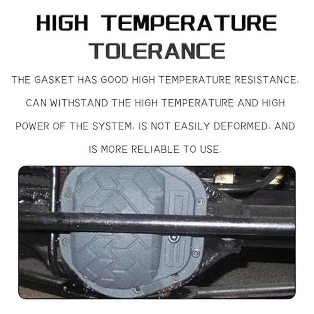 Differential cover gasket installed on housing cover, gray gasket area with mounting bolts