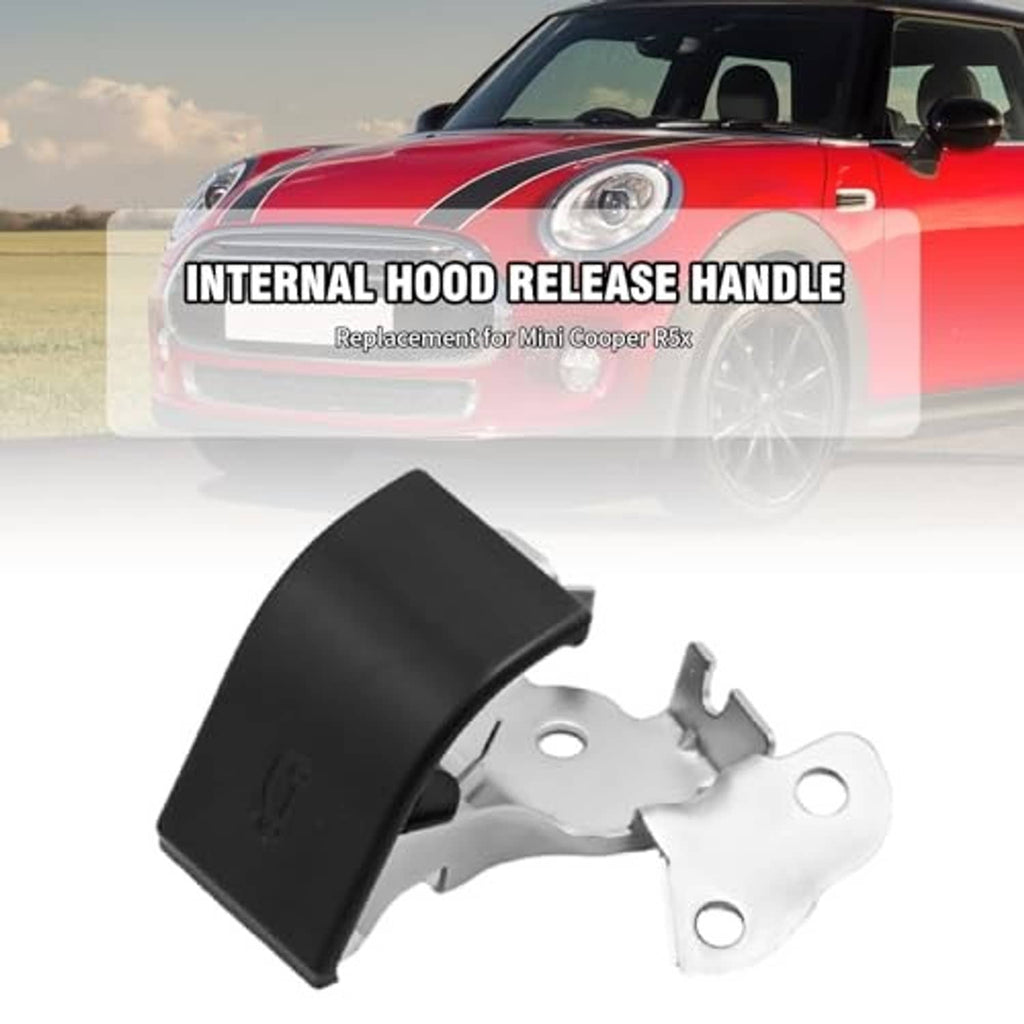 Internal hood release handle replacement parts: black cover and silver bracket