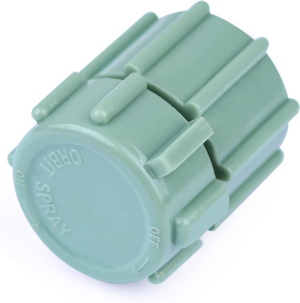 Mint green sprinkler bubbler head with side levers and rounded cap for drip irrigation