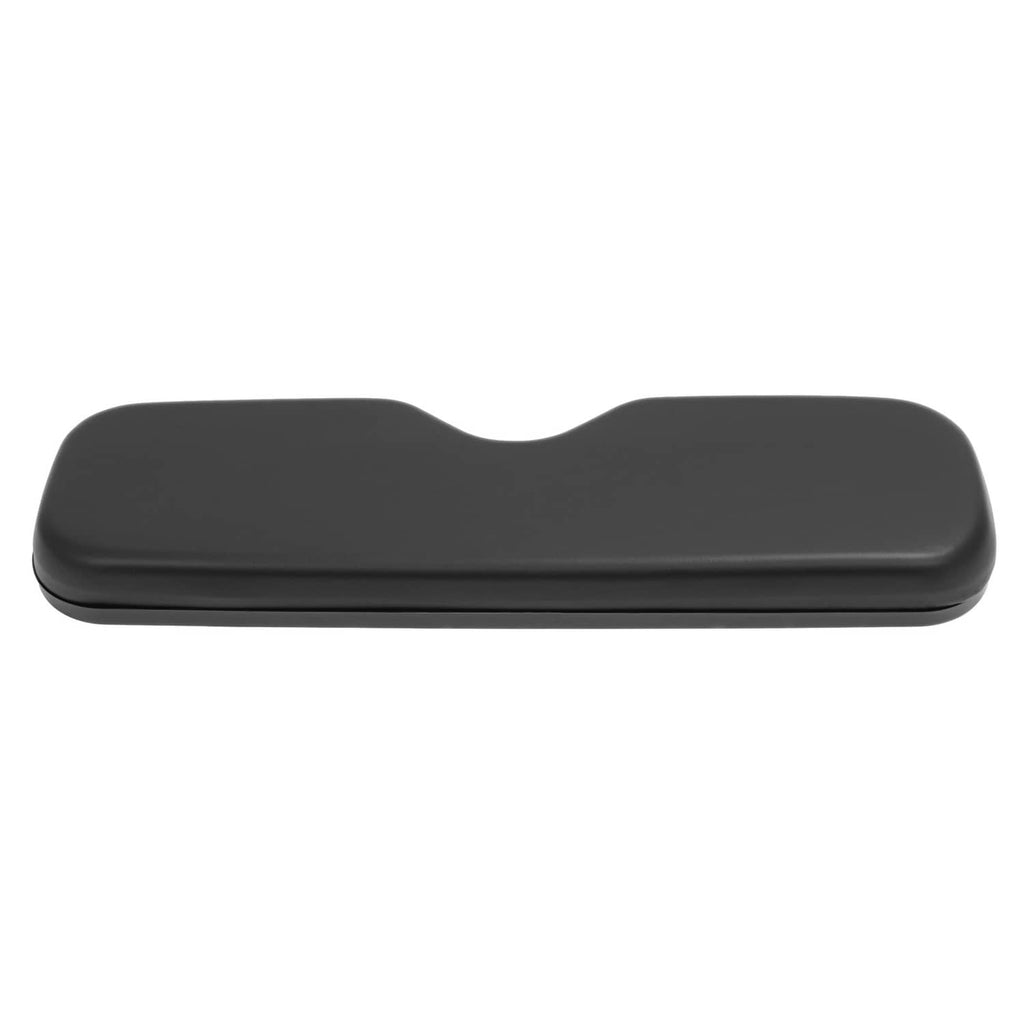 Black rear seat backrest cushion with curved padded top
