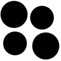 Set of 4 black round electric stove burner covers