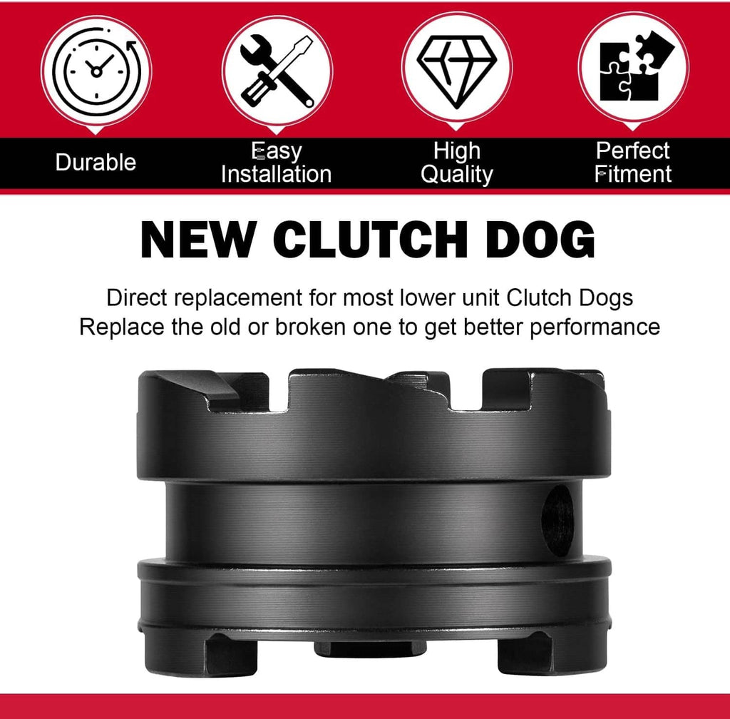 New black clutch dog replacement gear with wide rim and three reverse jaws