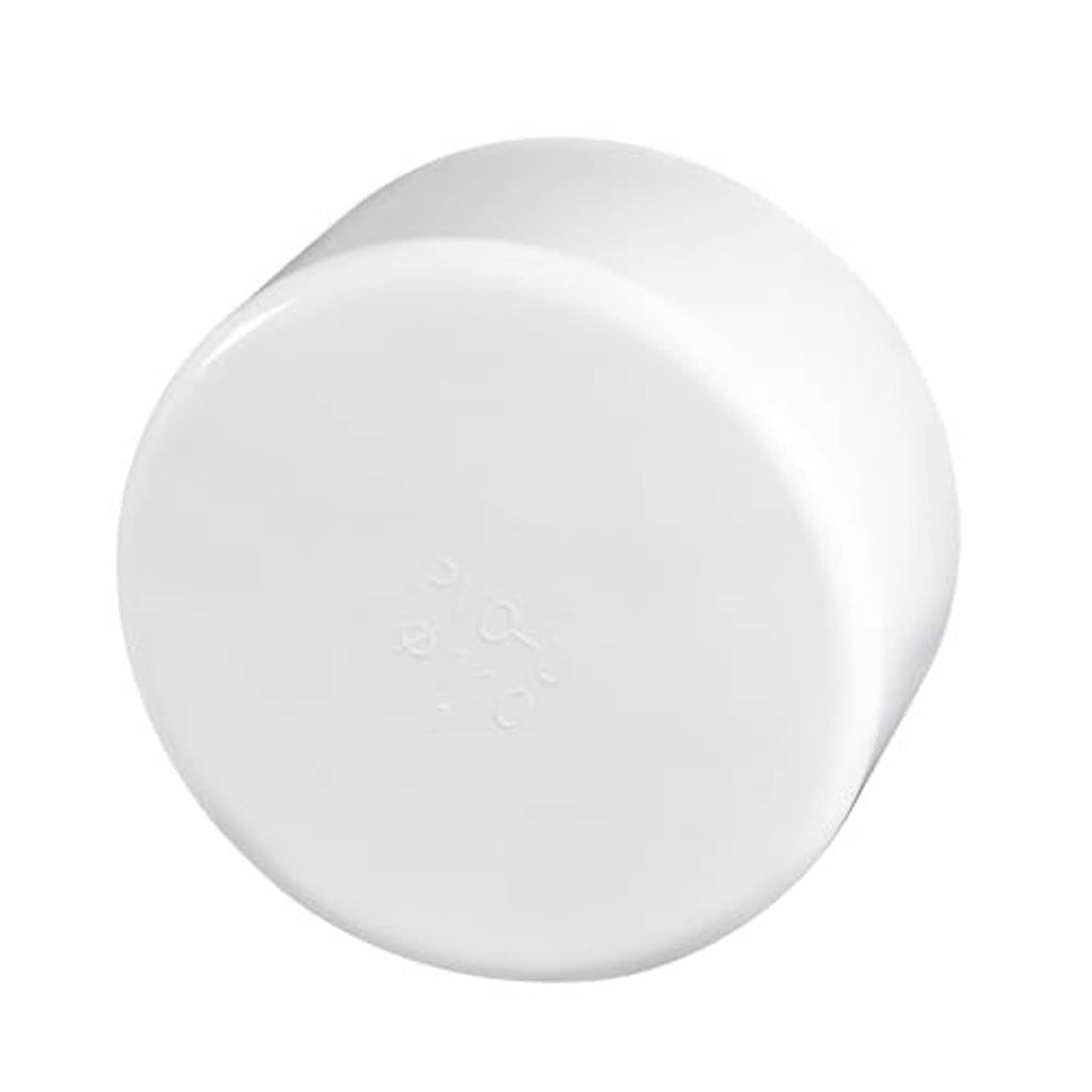 White round plastic end cap plug adapter, smooth outer cap