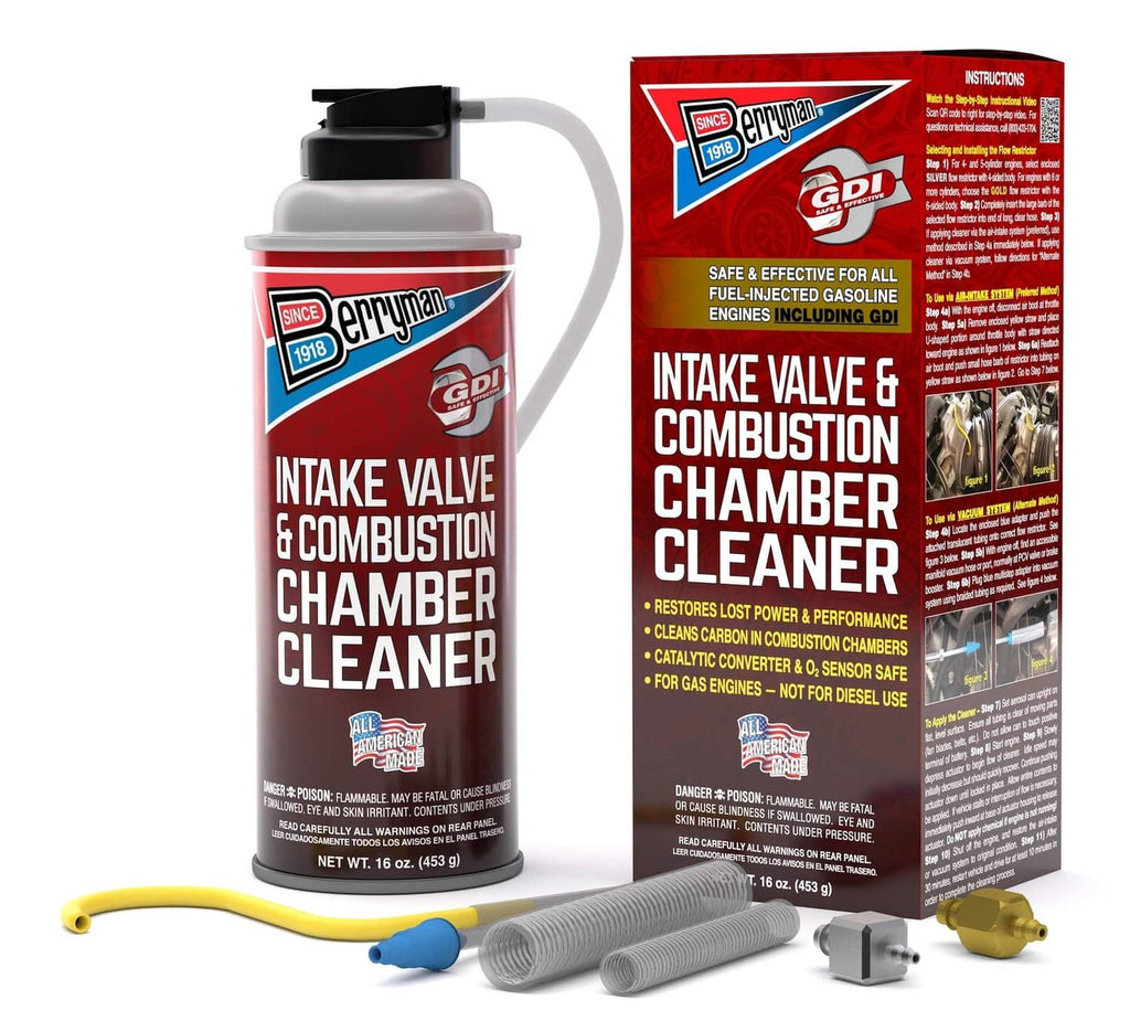 Berryman intake valve & combustion chamber cleaner spray bottle and product box
