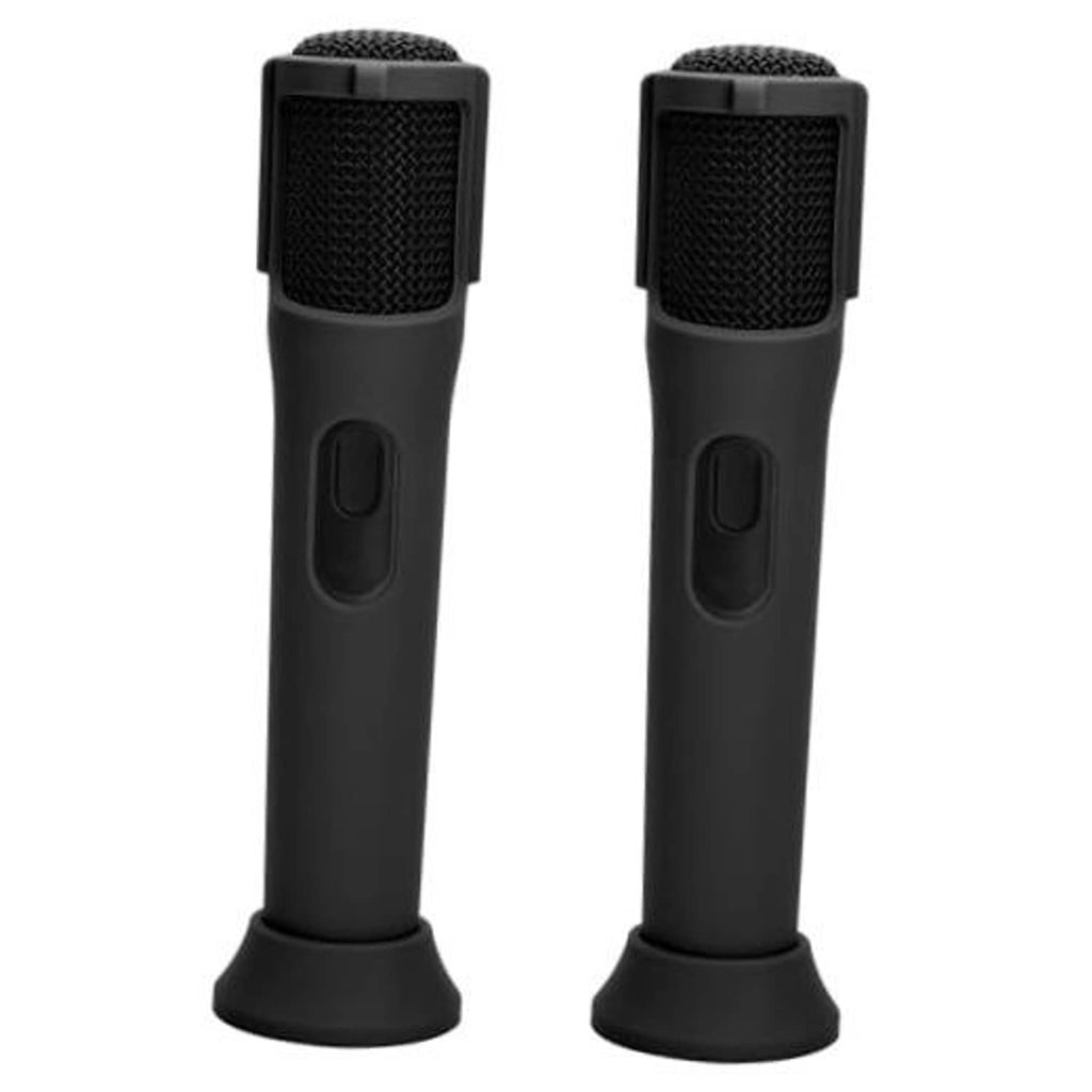 Black silicone microphone case for wireless handheld mic, with textured speaker grille cover