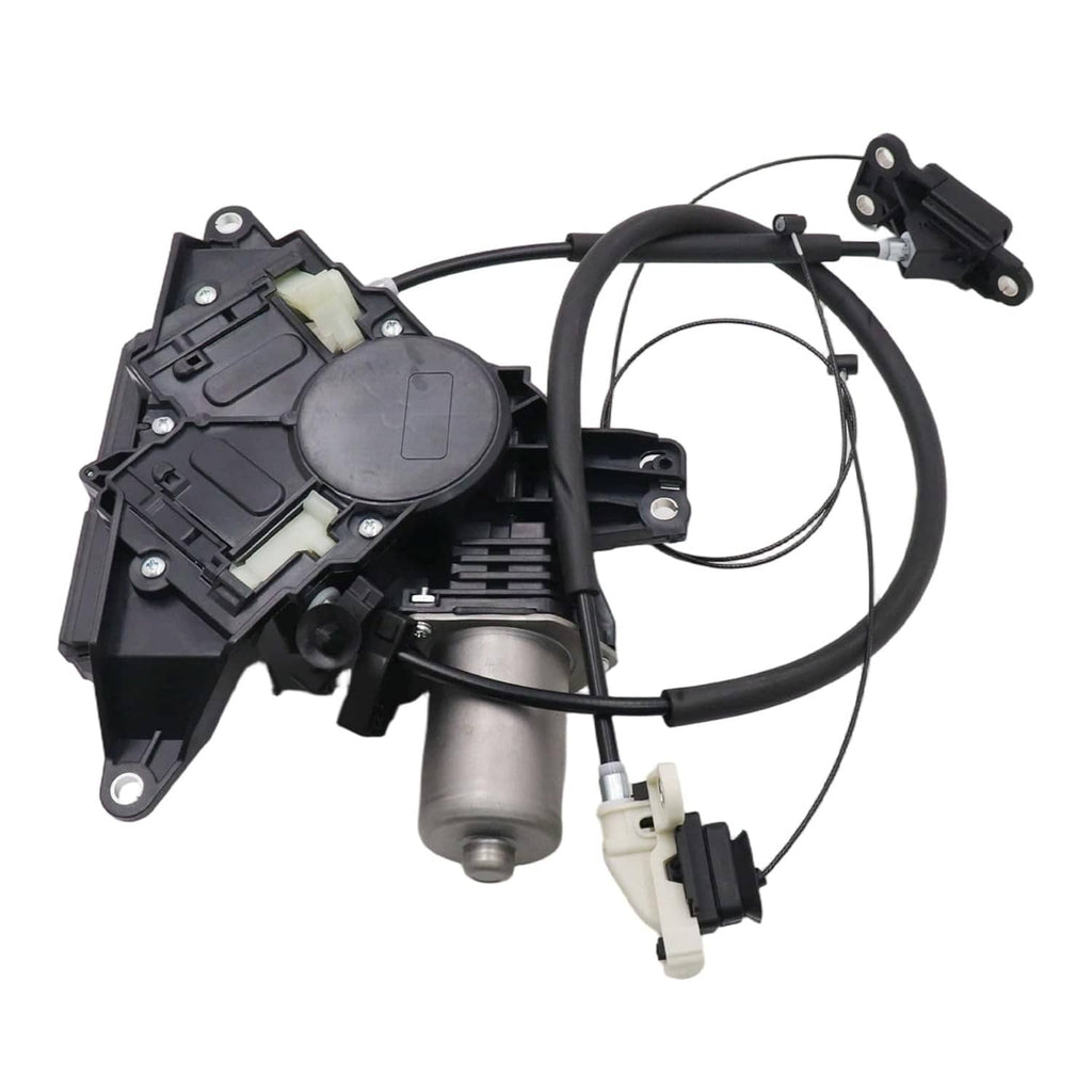 Right-side power sliding door motor assembly with cables and electronic actuator