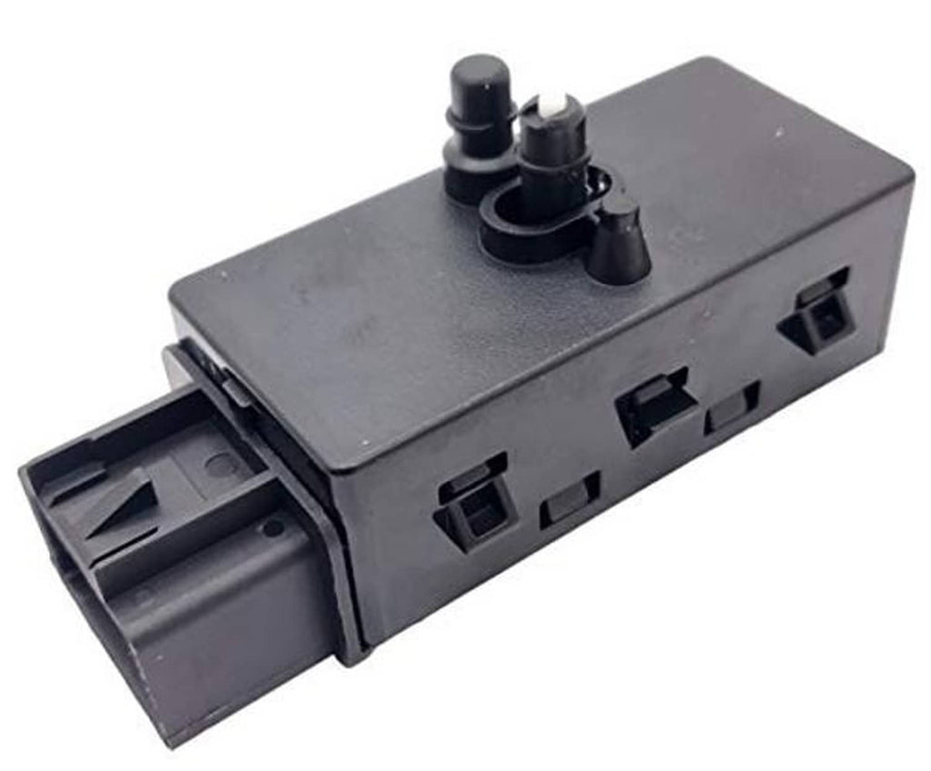 Power seat adjuster switch module, gray housing with side connector slots and push buttons