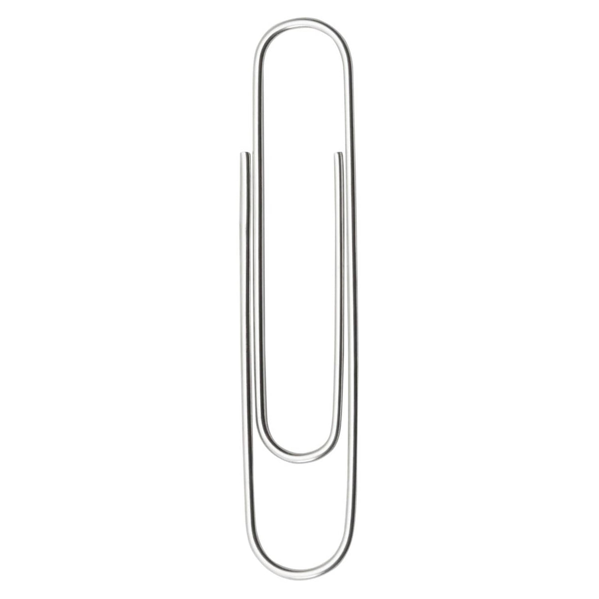 Jumbo silver smooth paper clip, U-shaped metal binder clip