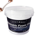 White air-dry foam clay tub with clear lid for cosplay arts and crafts, 500g