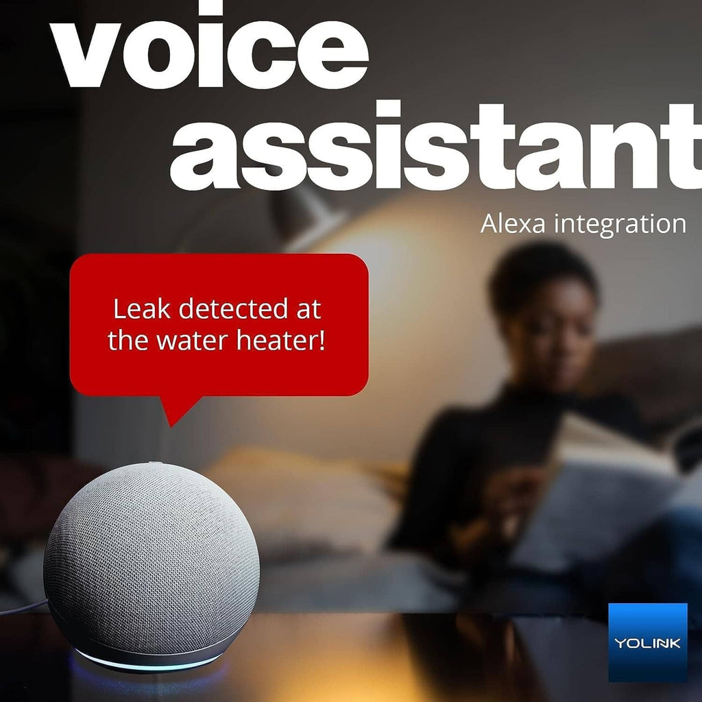 Smart home speaker with LED ring, showing voice leak alert integration