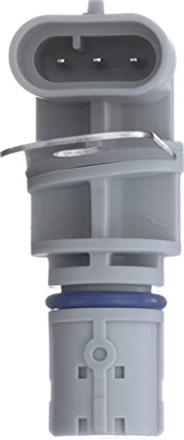 Gray engine crankshaft position sensor with multi-pin connector and blue sealing band
