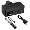 Black 4-pin PWM fan controller with Type-C port, cables, and pin header