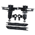Black hood latch locking mechanism kit with release handle, hooks, and brackets