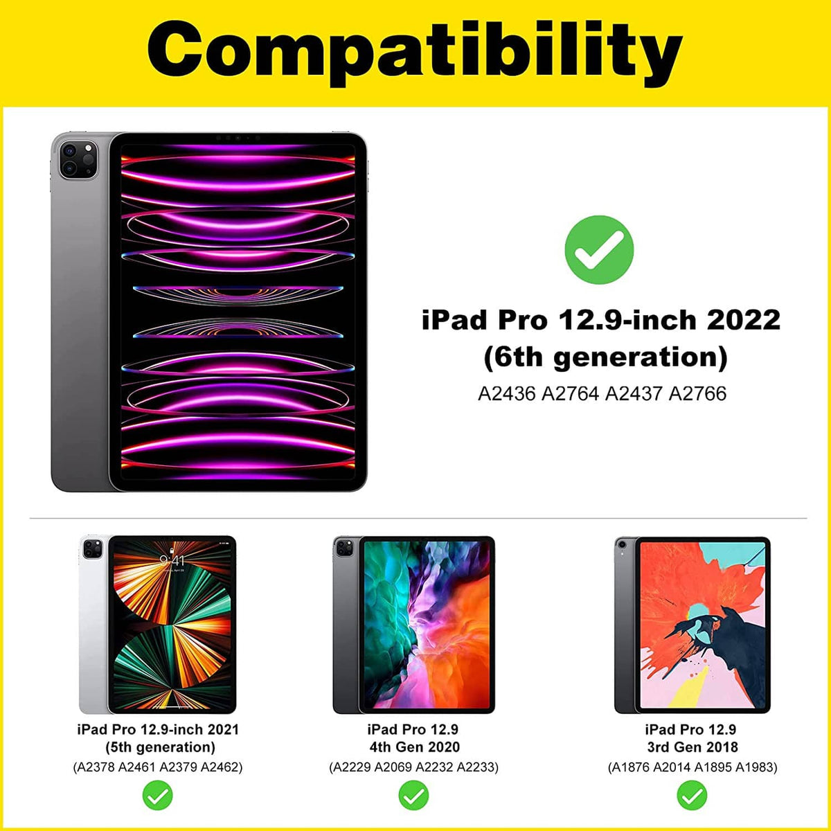 Privacy screen protector for iPad Pro 12.9 shown on tablet display