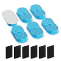 Cat water fountain filter set: blue bases with black foam pads, 12-piece