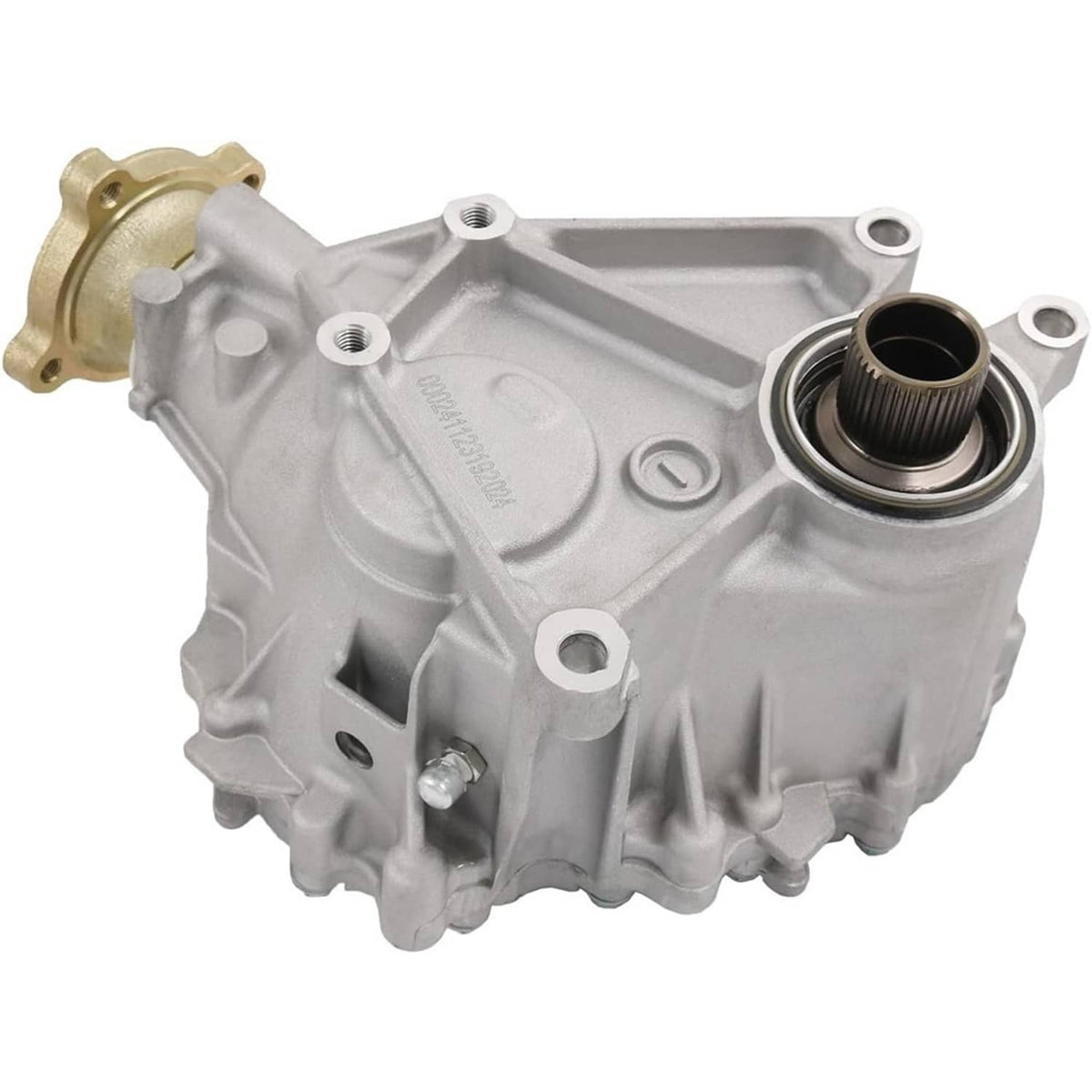 Transfer case PTO assembly, silver cast housing with side mounting bracket