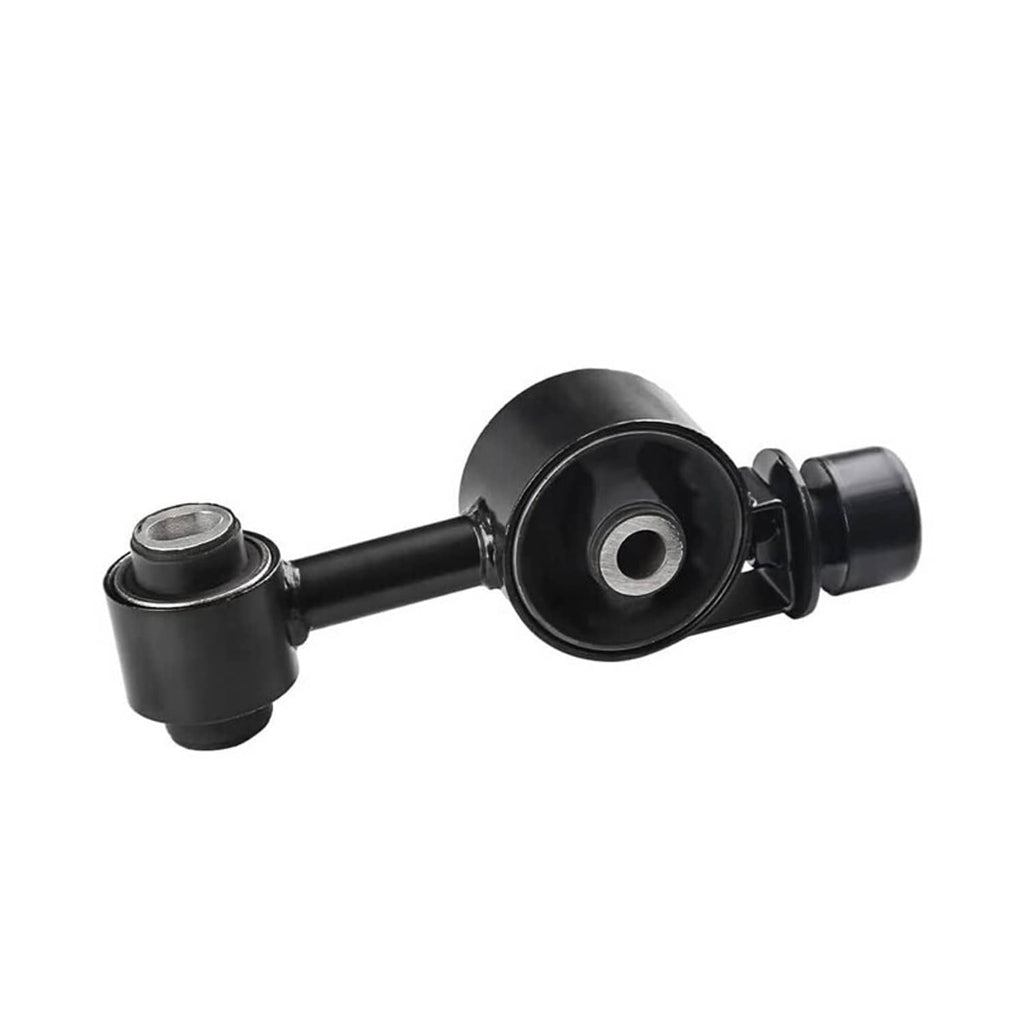 Upper torque strut engine mount with circular bushing and bolt-on end housings