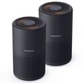 FULMINARE black air purifier set of 2 cylinders with top fan and front vent