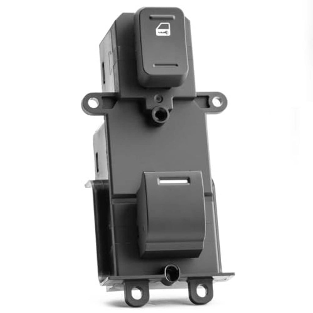 Power window switch angled front view with window icon button and rectangular control.