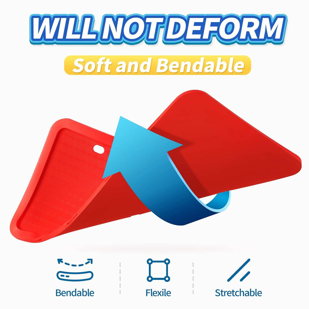 Red silicone license plate frame, soft and bendable for flexible fit