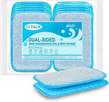 12-pack dual-sided blue wire dishwashing rags and wipe sponges in box