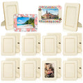20-pack light wood rectangular picture frames with tabletop easel stands