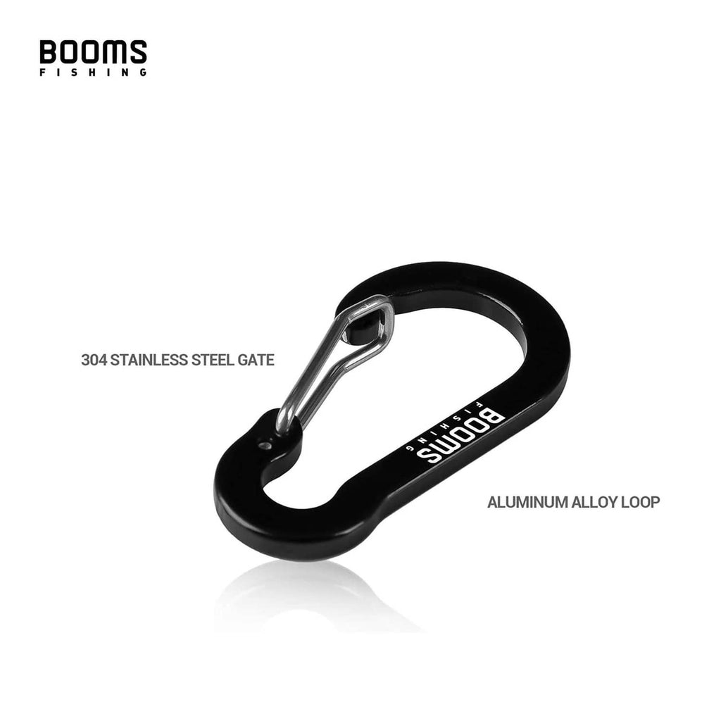 Black steel gate carabiner with aluminum alloy loop for magnetic net release