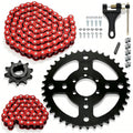 CILOYU mini bike sprocket set with black 40T gear and red 420 chain