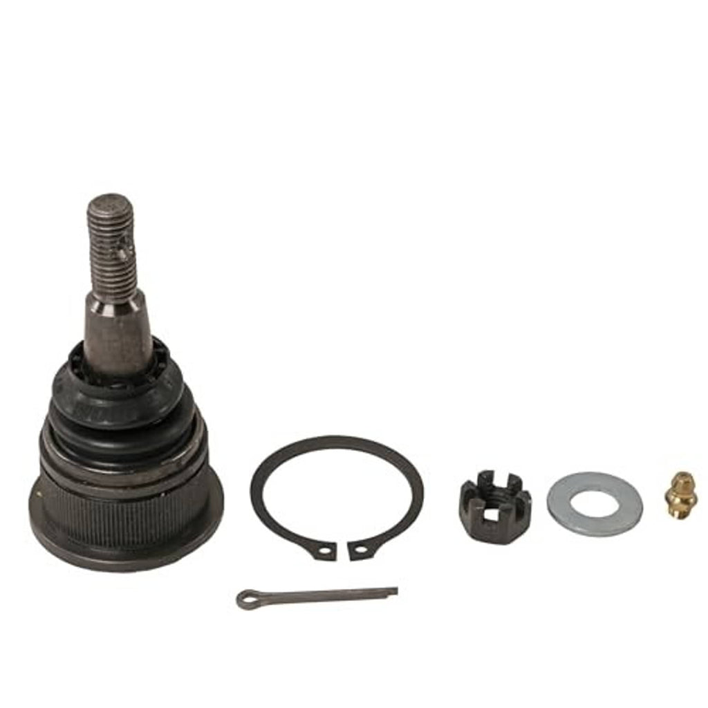 Upper ball joint kit with housing, snap ring, washer, and small cotter pin
