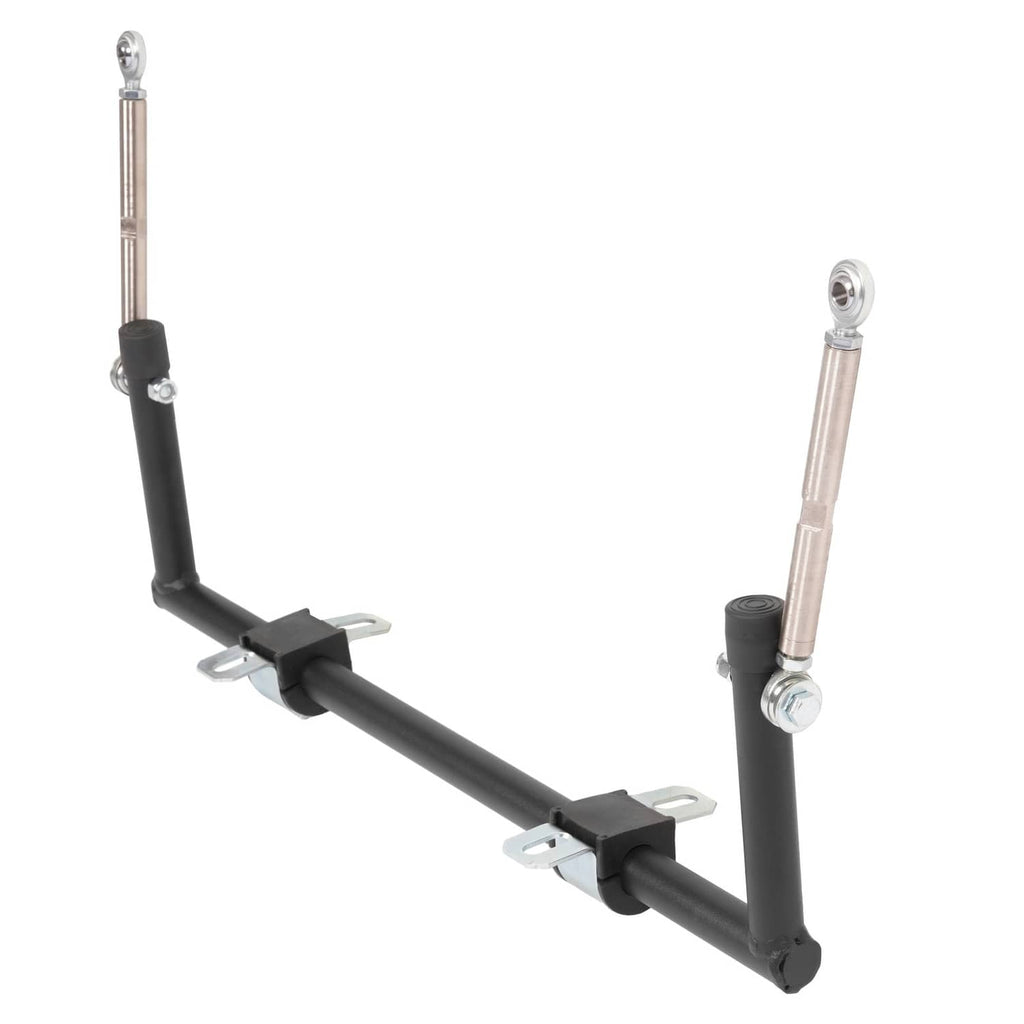 Black sway bar anti-roll kit with end links and side mounting brackets