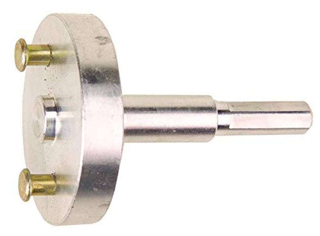 Metal sealant mixer attachment with circular flange and central mixing shaft