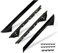 Windshield A-pillar molding trim set for left and right sides, black plastic pieces