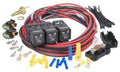 Dual electric fan relay kit with wiring harness, relays, terminals, mounts