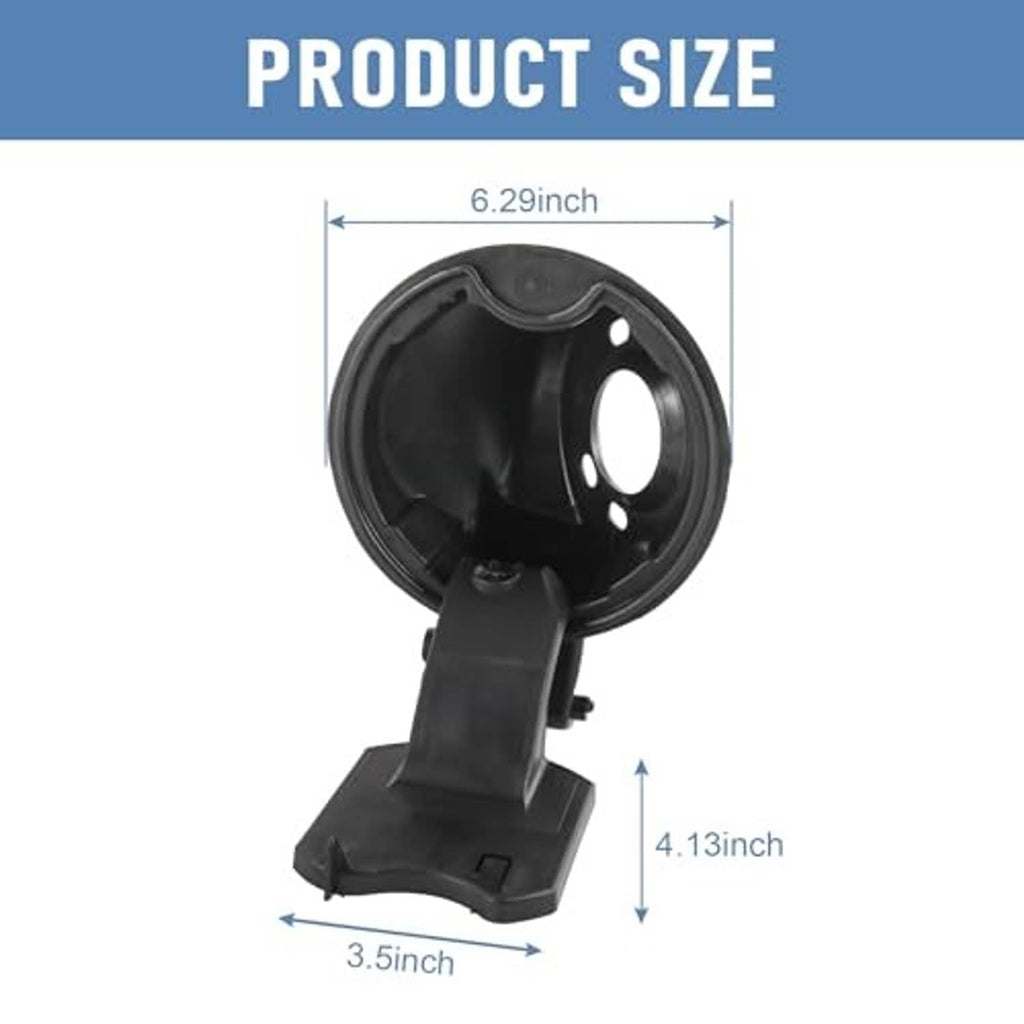 Fuel filler door housing pocket assembly size diagram, black plastic part