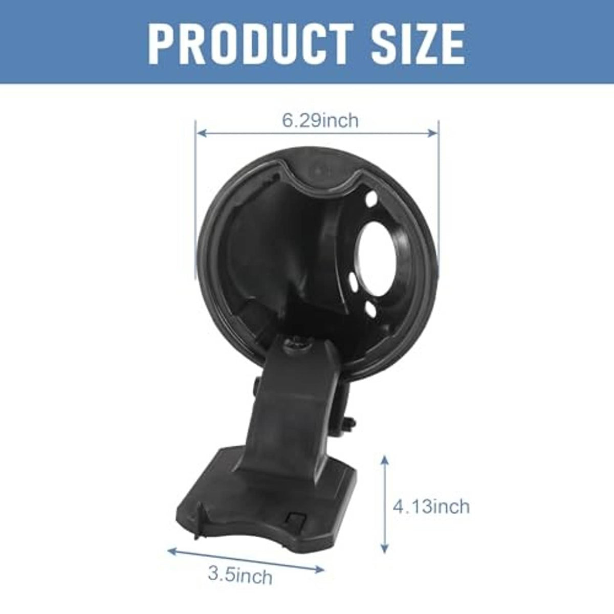 Fuel filler door housing pocket assembly size diagram, black plastic part