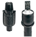TAFTACFR black open-top compact flashlight holder with basketweave outer snap