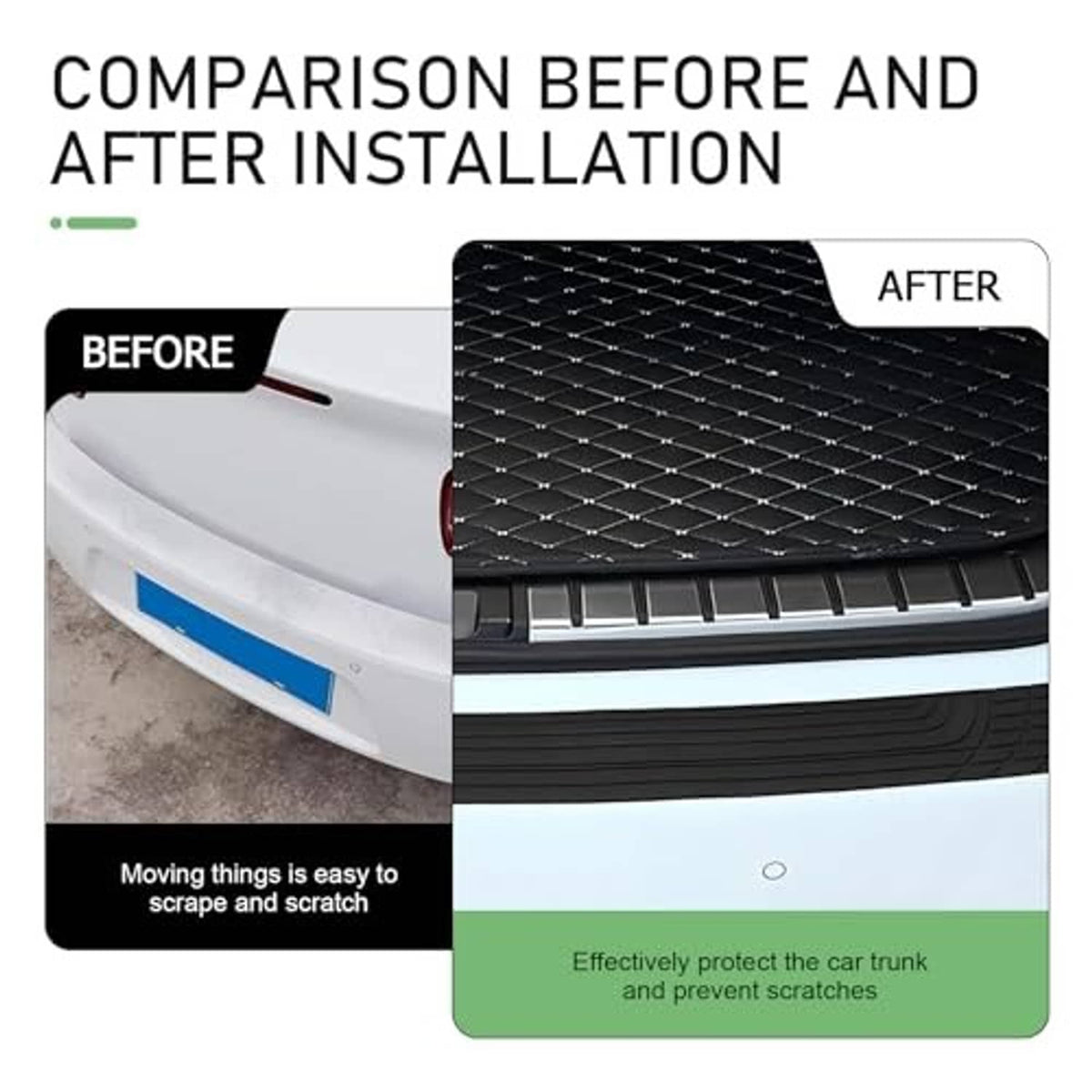 Black anti-scratch bumper protector strip shown as a rolled and curved strip