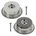 Cam phaser variable valve timing actuator sprocket set, silver and black, with bolts