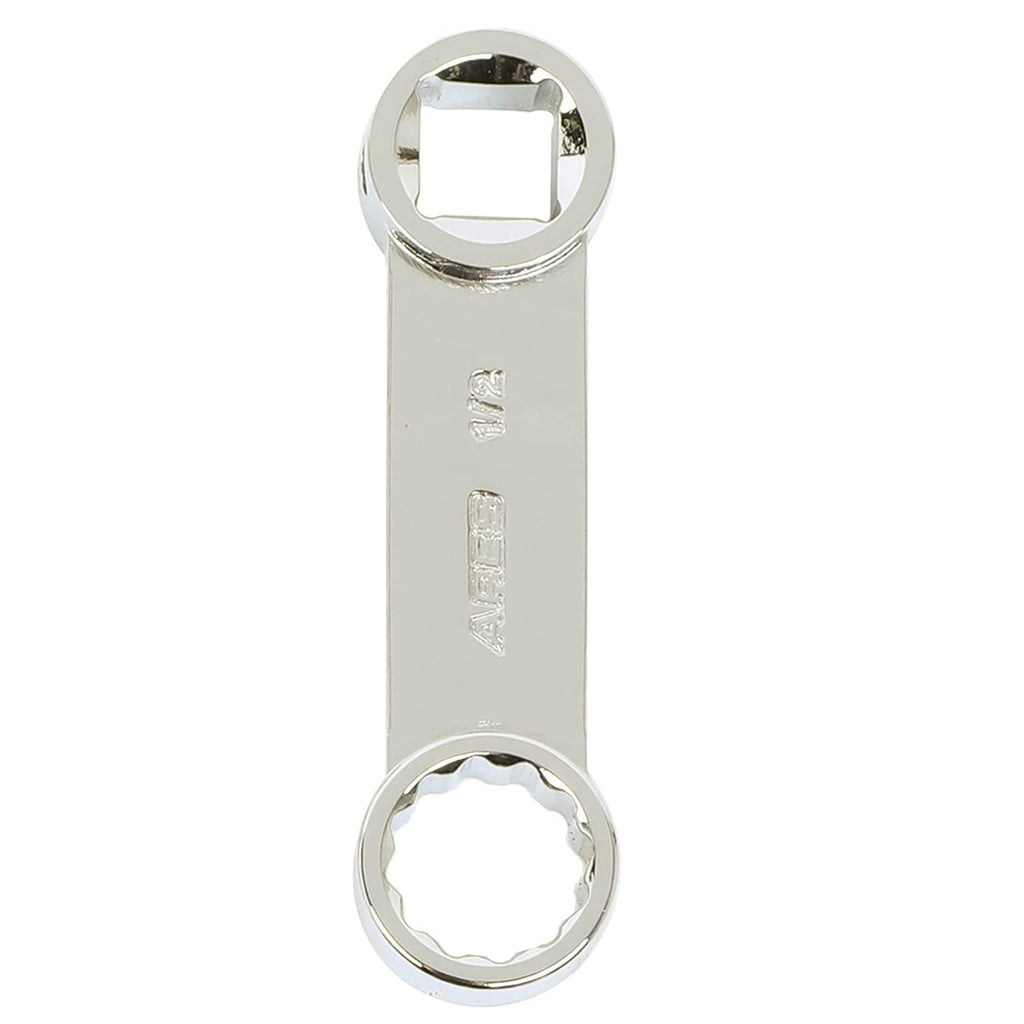 Silver 1/2 in 12-point box torque adapter, straight double-ended profile