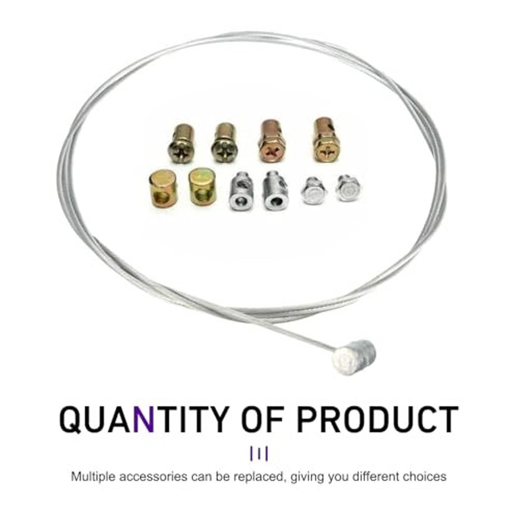 Car cable connector modification kit with looped cable and assorted brass and silver fittings