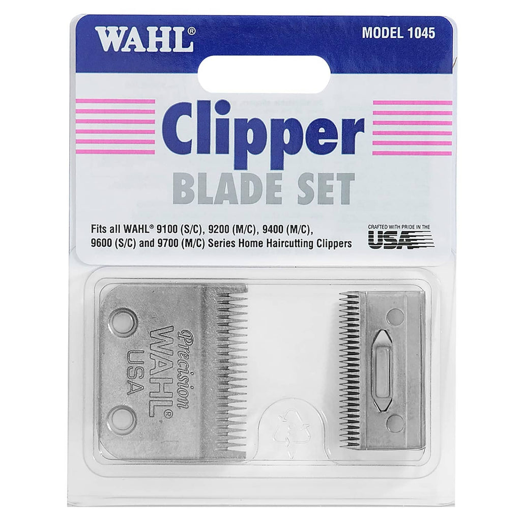 WAHL clipper blade set model 1045 blister pack with two silver blades