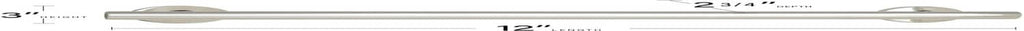 24-inch straight shower grab bar with polished stainless steel finish and flanges