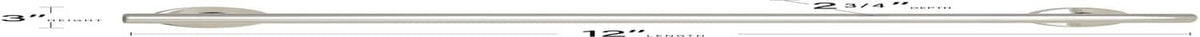 24-inch straight shower grab bar with polished stainless steel finish and flanges